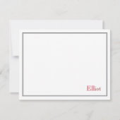 Multi-Border Rechthoekige Notitie Dankuwkaart Bar  RSVP Kaartje (Voorkant)