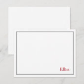 Multi-Border Rechthoekige Notitie Dankuwkaart Bar  RSVP Kaartje (Voorkant / Achterkant)