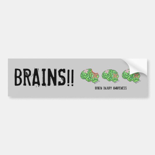 Multi-Brain - Boordrukheid x3 Bumpersticker (Voorkant)