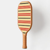 Multi-Breedte Strepen Crème Rood Zwart Pickleball Paddle (Links)