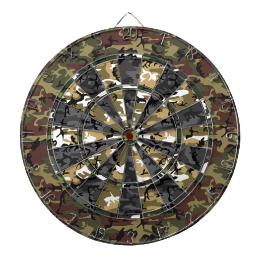 Multi Camo Dart Board Dartbord (Voorkant)