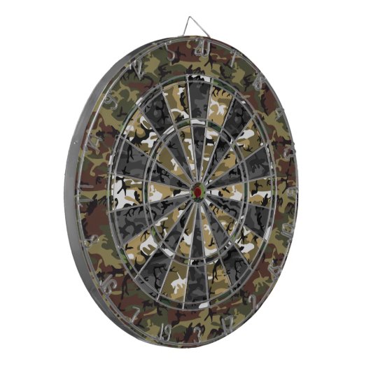 Multi Camo Dart Board Dartbord (Voorkant Links)