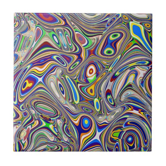 Multi Color Abstract 2, 2018 (foto) | SVP-Afbeeldi Tegeltje (Voorkant)