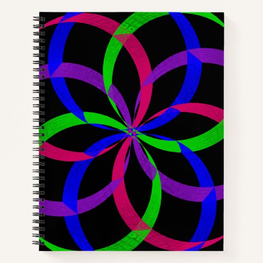Multi Color Afbeelding 8 Geometrisch Notitieboek (Voorkant)