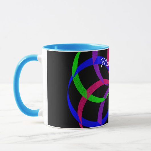 Multi Color Afbeelding 8 Geometrische Koffie Mok (Links)