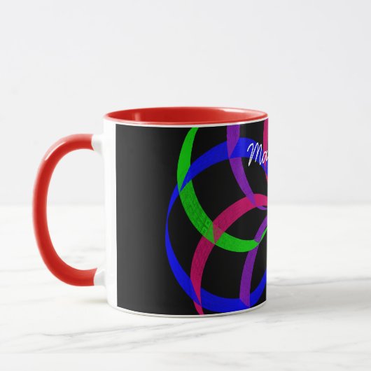 Multi Color Afbeelding 8 Geometrische Koffie Mok (Links)