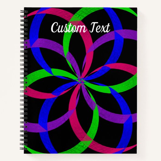 Multi Color Afbeelding 8 Geometrische spiraal Noti Notitieboek (Voorkant)