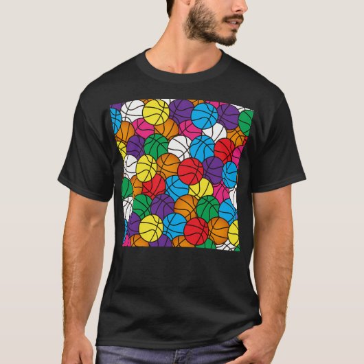 Multi Color Basketballen - Basketbal T-shirt (Voorkant)