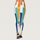 Multi Color Block Holiday Patroon Retro Leggings (Achterkant)