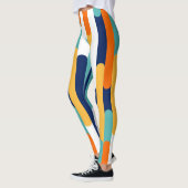Multi Color Block Holiday Patroon Retro Leggings (Links)