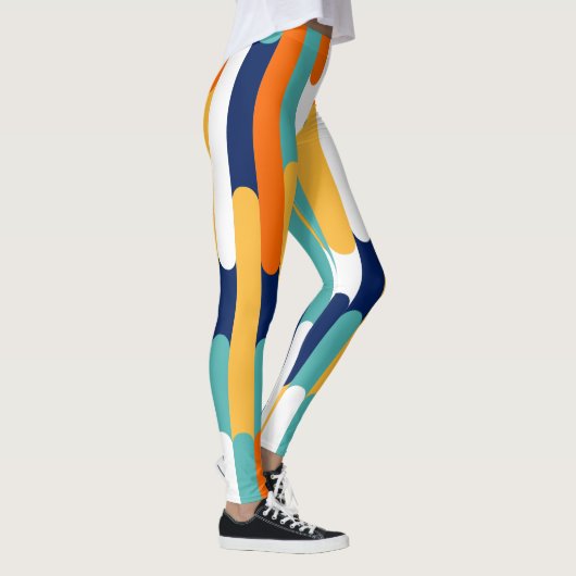 Multi Color Block Holiday Patroon Retro Leggings (Rechts)