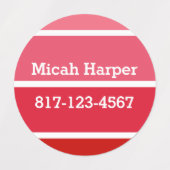 Multi-Color Block Zelfklevende Kleding Label Small (Design 1)