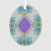 Multi Color Bloemmozaïek Acryl Ornament (voorkant)