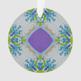 Multi Color Bloemmozaïek Acryl Ornament