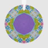 Multi Color Bloemmozaïek Acryl Ornament (achterkant)