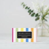 Multi-Color Bold Stripes Eye Catching Visitekaartje (Staand voorkant)