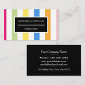 Multi-Color Bold Stripes Eye Catching Visitekaartje (Voorkant / Achterkant)