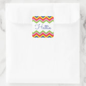 Multi Color Chevron gepersonaliseerde Stickers (Tas)