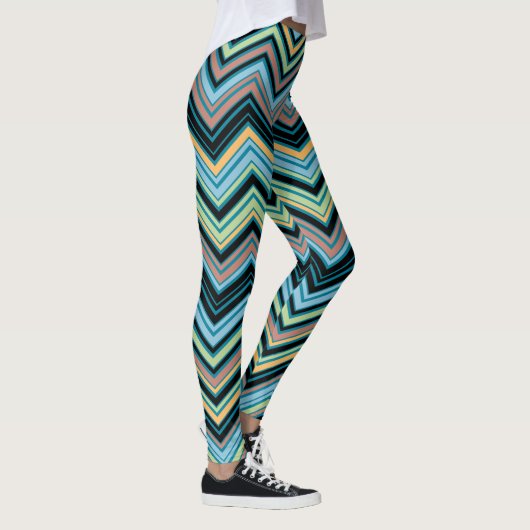 Multi-Color Chevron Pattern Leggings (Rechts)