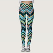 Multi-Color Chevron Pattern Leggings (Voorkant)
