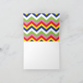 Multi-Color Chevron persoonlijke gevouwen notitiek Bedankkaart (Binnen)