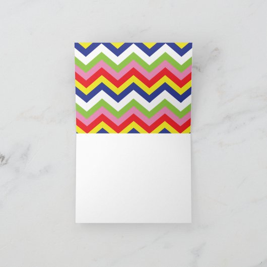 Multi-Color Chevron persoonlijke gevouwen notitiek Bedankkaart (Binnen)