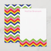 Multi-Color Chevron persoonlijke notitiekaarten (Voorkant / Achterkant)