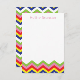 Multi-Color Chevron persoonlijke notitiekaarten