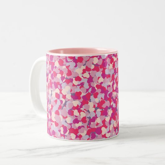 multi-Color Confetti2 Tweekleurige Koffiemok (Voorkant links)