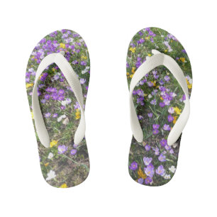 Multi-Color Crocus Spring Flowers Kinder Teenslipp Teenslippers