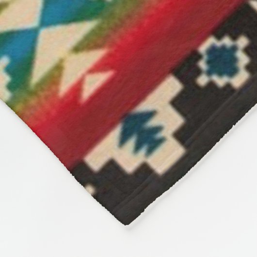 MULTI-COLOR Diamond Aztec Print Fleece Deken (Hoek)
