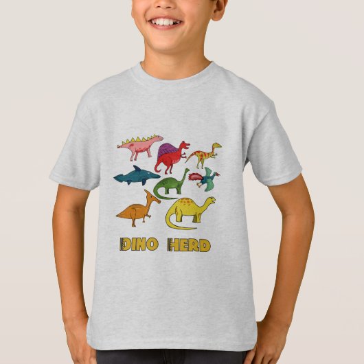 Multi-Color Dinosaur Art T-shirt (Voorkant)