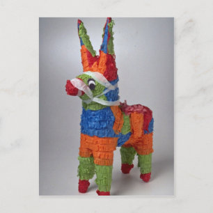 Multi-Color Donkey pinata voor partijen Briefkaart