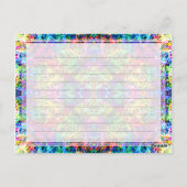 Multi Color Dream Notes-Kaart Briefkaart (Achterkant)