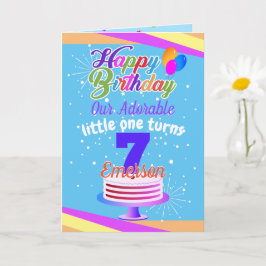 Multi Color Editable Unisex Happy Birthday | Blauw Kaart