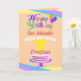Multi Color Editable Unisex Happy Birthday | Peach Kaart