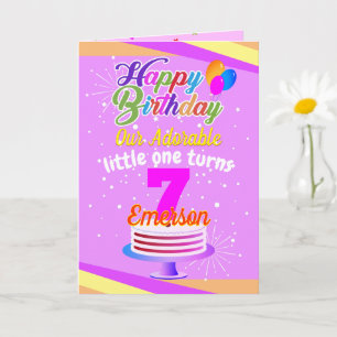 Multi Color Editable Unisex Happy Birthday Roze Kaart