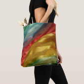 Multi Color Fabric Rainbow Canvas tas (Dichtbij)