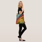 Multi Color Fabric Rainbow Canvas tas (Op model)