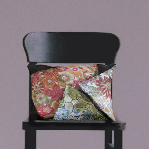 Multi-Color faux Embroided Boho Chic Accent Kussen