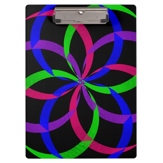 Multi Color Figure 8 Geometric Clipboard Klembord (Voorkant)
