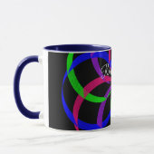 Multi Color Figure 8 Geometric Coffee Mug Mok (Links)