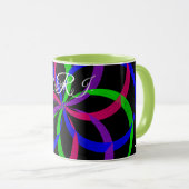 Multi Color Figure 8 Geometric Coffee Mug Mok (Voorkant rechts)