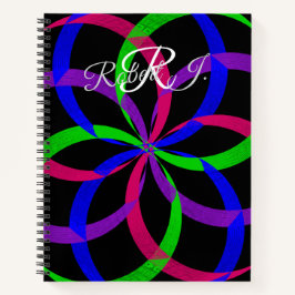 Multi Color Figure 8 Spiral Geometric Notebook Notitieboek