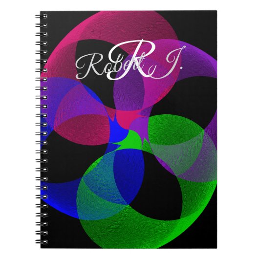 Multi Color Fusion Geometric Spiral Notebook Notitieboek (Voorkant)