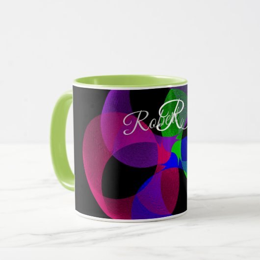 Multi Color Geometric Fusion Coffee Mug Mok (Voorkant links)