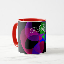 Multi Color Geometric Fusion Coffee Mug Mok