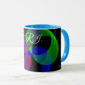 Multi Color Geometric Fusion Coffee Mug Mok (Voorkant rechts)