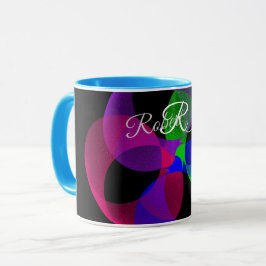 Multi Color Geometric Fusion Coffee Mug Mok