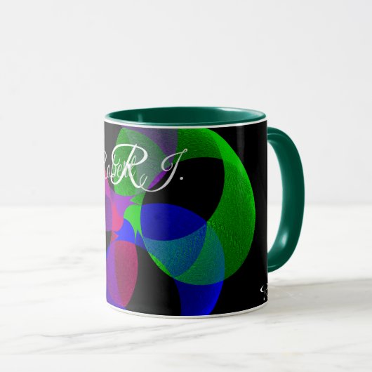 Multi Color Geometric Fusion Coffee Mug Mok (Voorkant rechts)
